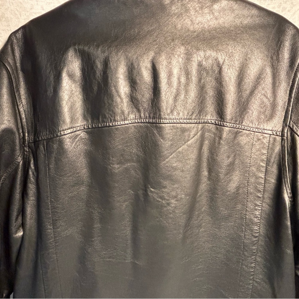 Apt 9 Lambskin Leather Jacket Womens XL Black Soft Zip Front Classic - Picture 6 of 14